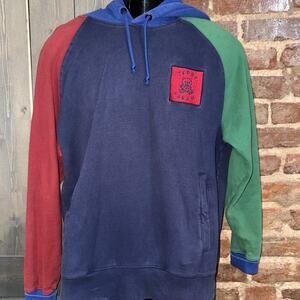 Teddy Fresh H3 H3 Color Block Hoodie M Blue Red Green Streetwear Pullover EUC